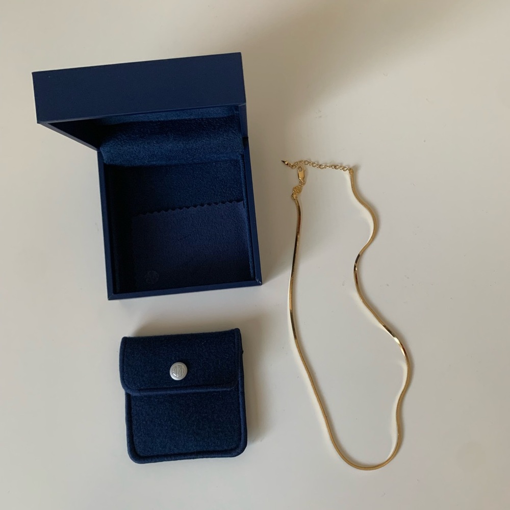 Missoma Lucy Williams Short Square Snake Chain Necklace
